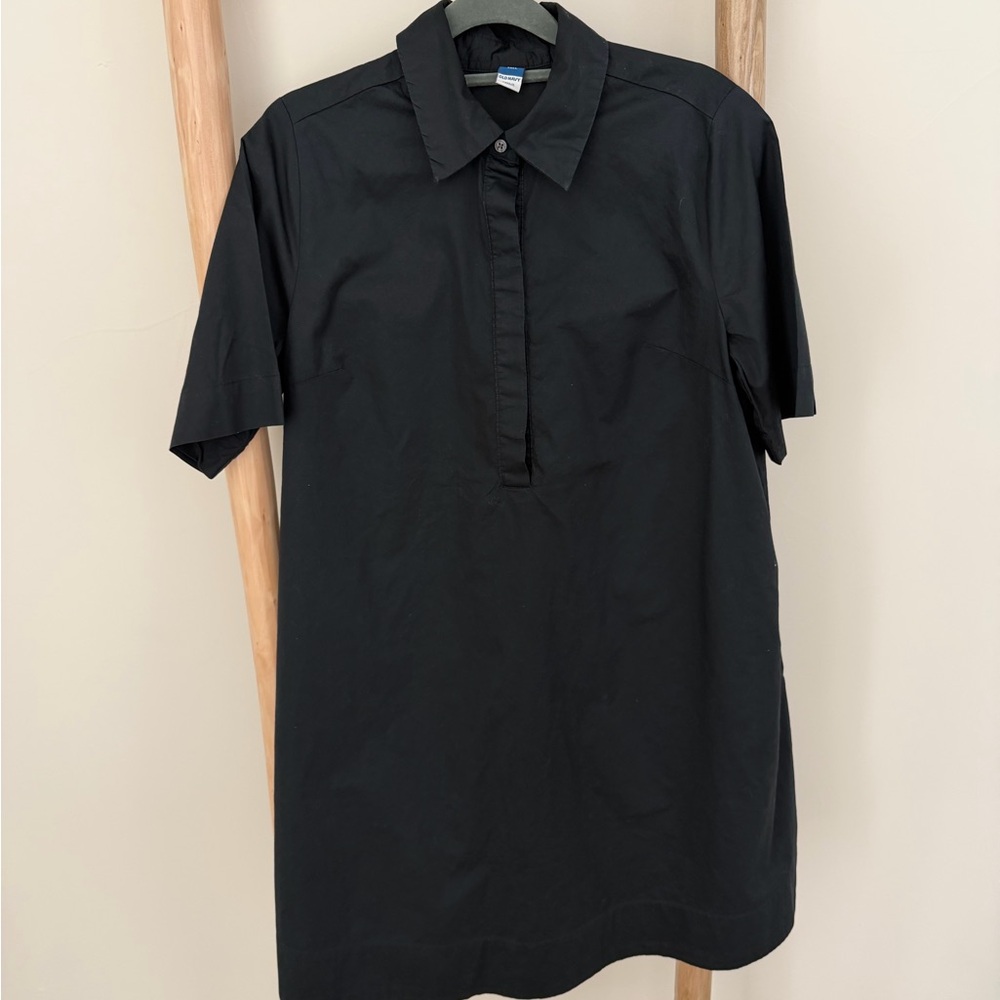 Old Navy Black Short-Sleeve Polo Dress